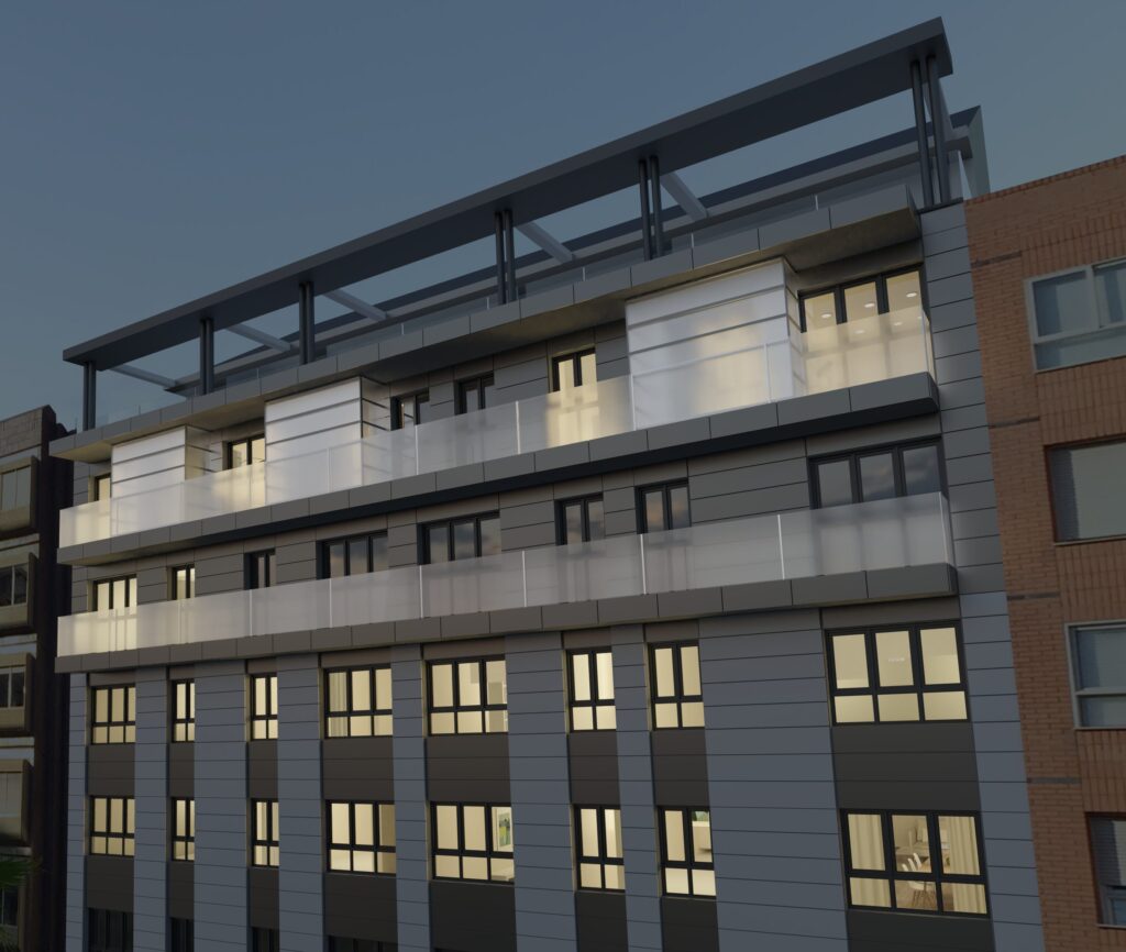 fachada_nueva_noche EDIFICIO DE 30 VIVIENDAS EN PRIMADO REIG