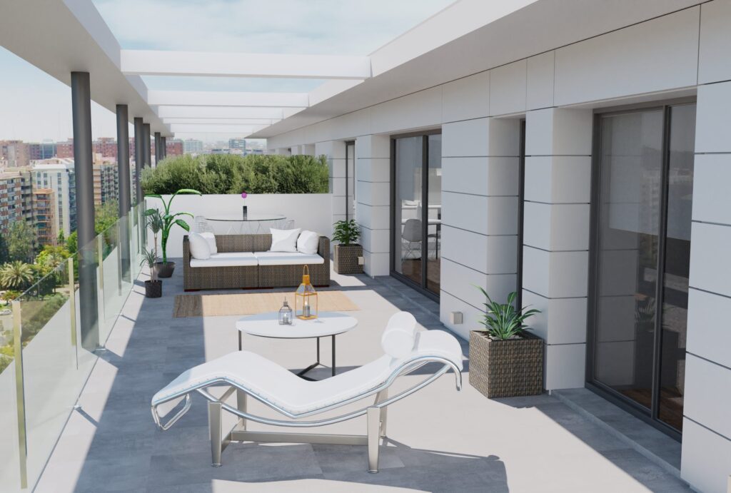 terraza_atico EDIFICIO DE 30 VIVIENDAS EN PRIMADO REIG
